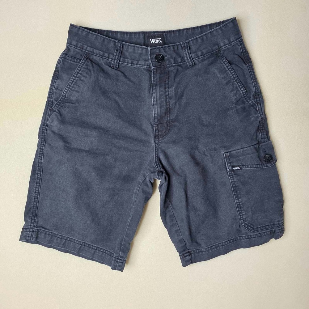 Vans Cargo Shorts Men's Size 30 Faded Black Gray Skate Utility Cotton Casual